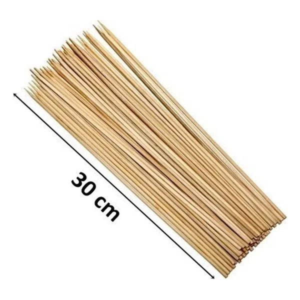 Ahşap Çöp Şiş Çubuğu 30 Cm - 50 Adet - Görsel 2