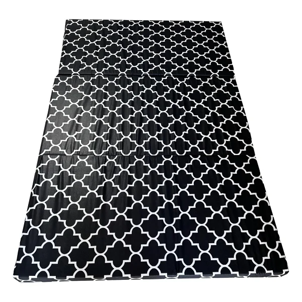 Çift Kişilik Katlanır Yer Yatağı ve Sünger Yatak Katlanır Minder Yatak 120X195X8 Cm-Büyük Karaçatı - Çok Renkli - 120 x 180 x 8 cm - Görsel 4
