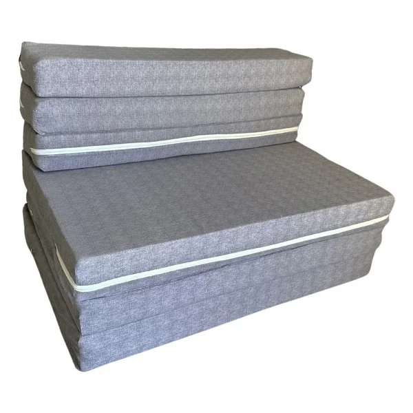 Tek Kişilik Katlanır Koltuk Katlanır Yatak Kanepe Yer Yatağı Tek Kişilik GRİ-90X190X10 cm - Çok Renkli - 120 x 180 x 8 cm - Görsel 2