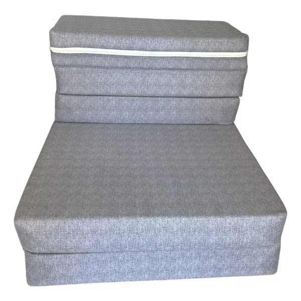 Tek Kişilik Katlanır Koltuk Katlanır Yatak Kanepe Yer Yatağı Tek Kişilik GRİ-65X160X10 cm - Çok Renkli - 65 x 170 cm - Görsel 3