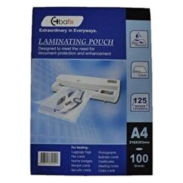 Bafix 216-303 Laminasyon Filmi A4 125 Micron 100 LÜ (1 paket 100 adet) - Görsel 2