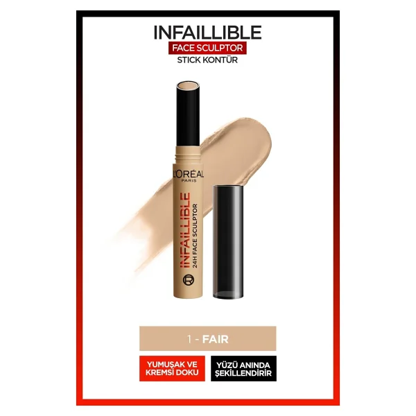 L'Oreal Paris Infaillible Face Sculptor 1 Fair Stick Kontür - Görsel 2
