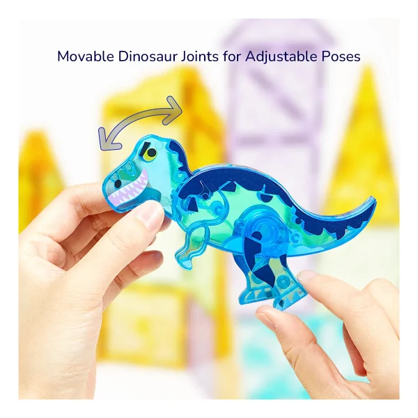 Mideer Magnetic Tiles Jurassic Macerası MD1499 48 Parça Blok Oyuncak - Görsel 8