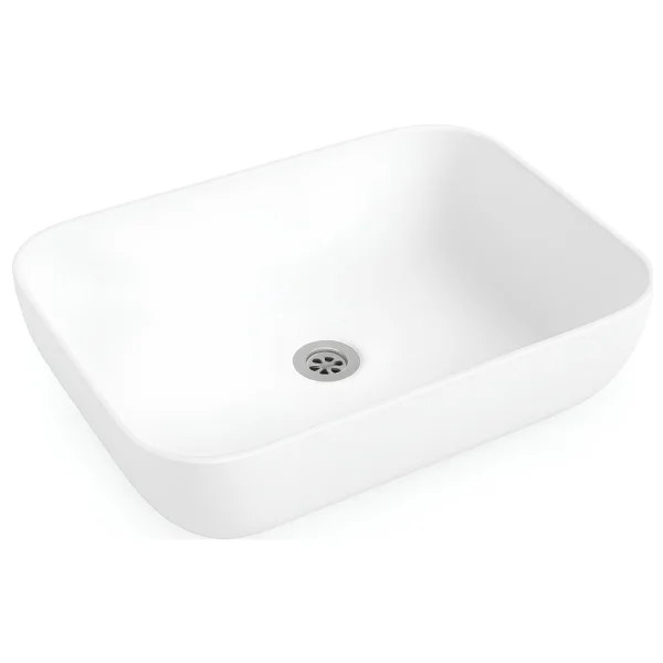 Turavit Loft Çanak Beyaz Dikdörtgen Deliksiz Lavabo 60 cm LFT0707 - Görsel 4