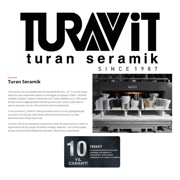 Turavit Loft Çanak Beyaz Dikdörtgen Deliksiz Lavabo 60 cm LFT0707 - Görsel 6