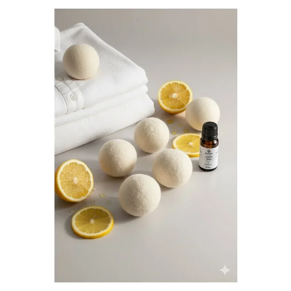 Reyo 6 Adet Yün Çamaşır Kurutma Topu + %100 Saf Limon Esansı - Görsel 6