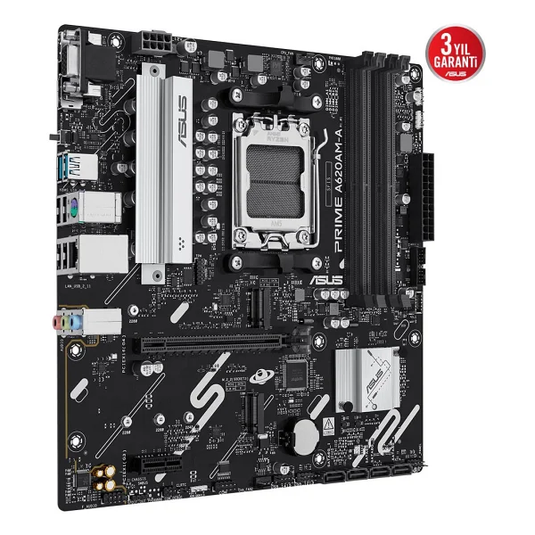 Asus Prime A620AM-A-CSM AMD AM5 DDR5 Micro ATX Anakart - Görsel 4