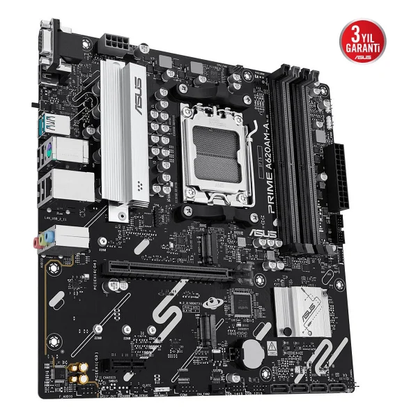Asus Prime A620AM-A-CSM AMD AM5 DDR5 Micro ATX Anakart - Görsel 5