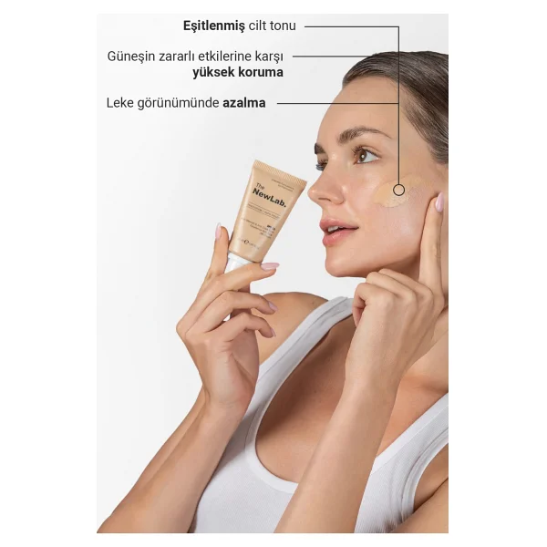 The NewLab Niacinamide Alpha Arbutin Akne Ve Leke Karşıtı Cilt Tonu Eşitleyici Spf 30 BB Krem 50 ml - Görsel 7