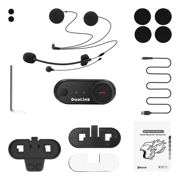 Duolınk X12 Vb Bluetooth Intercom Seti (3 Kişi) - Görsel 3
