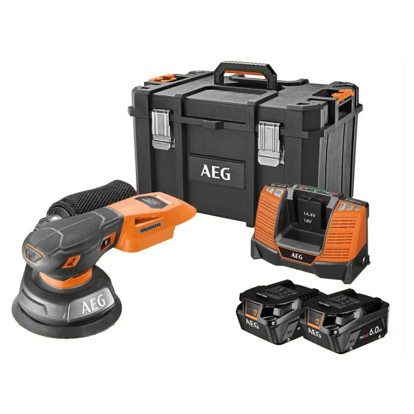 AEG BEX 18SBL-125-602TC Çift Akülü 6 Ah Zımpara Makinesi - Görsel 2