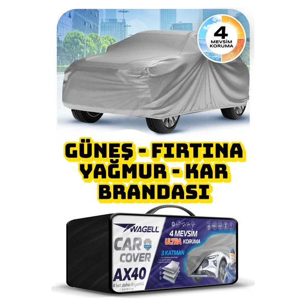 Hyundai Accent Era Uyumlu AX40 Araba Brandası - Oto Çadır Örtü - Görsel 7