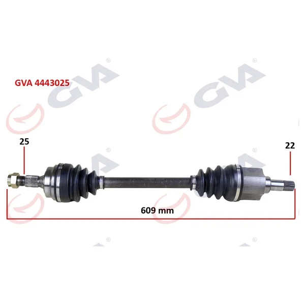 Komple Aks Sol Peugeot 306 1.6 93-00 609mm - Görsel 2