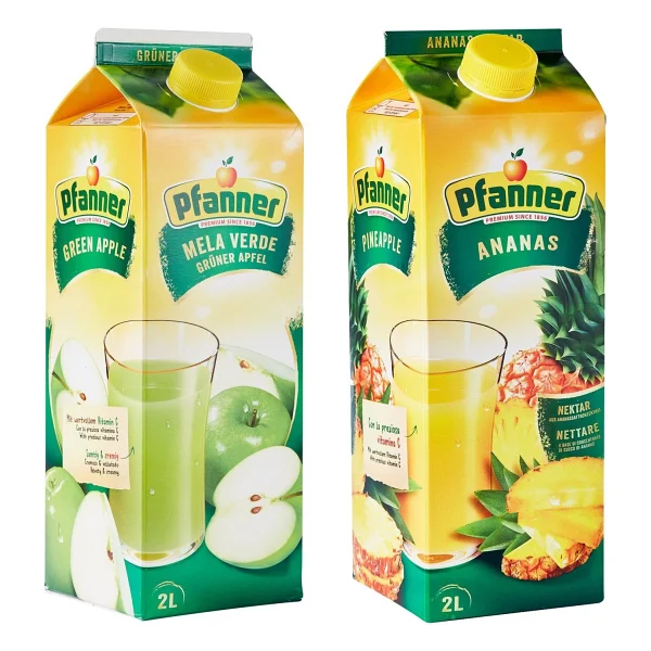 Pfanner 2 Lt Yeşil Elma ve Ananas Meyve Suyu 2 Li Paket - Görsel 4