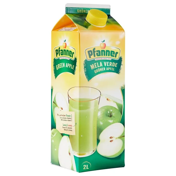 Pfanner 2 Lt Yeşil Elma ve Ananas Meyve Suyu 2 Li Paket - Görsel 3