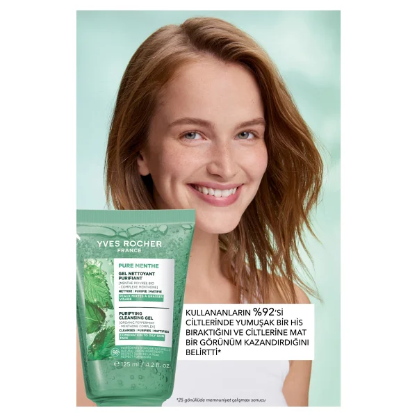 Yves Rocher Pure Menthe Arındırıcı 125 ml Yüz Temizleme Jeli - Görsel 4