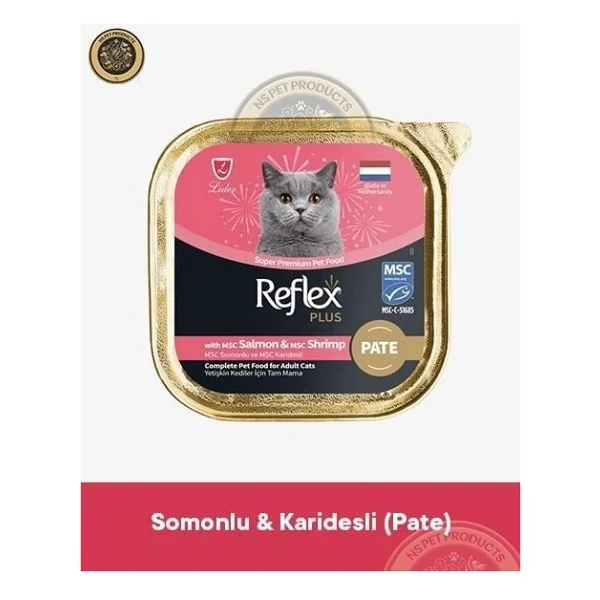 Reflex Plus Pate Somonlu ve Karidesli 85 gr Yetişkin Konserve Kedi Maması - Görsel 4