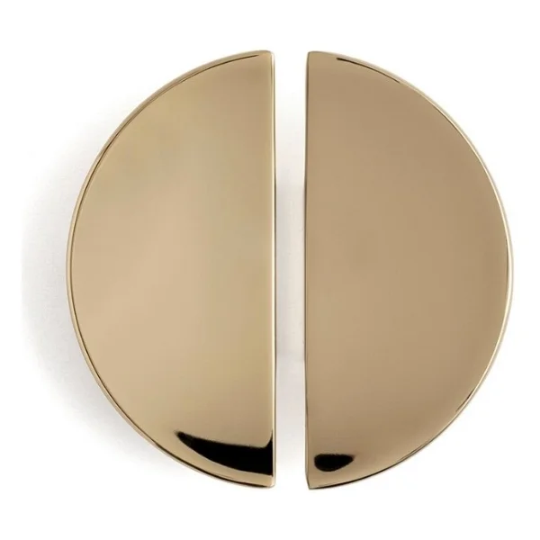 System 4716 Yarım Daire Kulp Oval Gold Renk Tek Adet 32 mm - Görsel 3