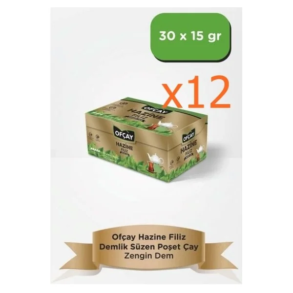 Ofçay Hazine Zengindem Filiz Demlik Poşet Çay 12'li 30 x 15 G - Görsel 2