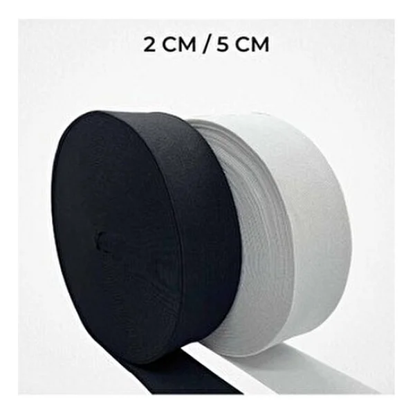 Avkar Tekstil 5 Cm 25 Metre Siyah Süper Dokuma Bel Don Paça Lastiği Geniş Lastik Lateks Ürün - Görsel 3