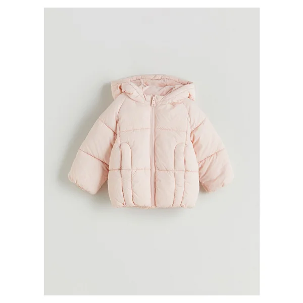 LC Waikiki W5AJ14Z1 Kapüşonlu Kız Bebek Şişme Mont - Görsel 4