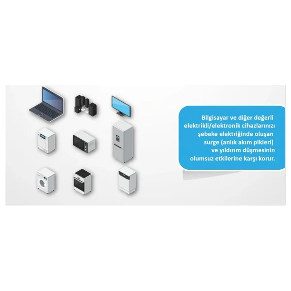 Dotvolt Surge Hunter 1050 Joules 1'Lİ Akım Korumalı Priz - Görsel 2
