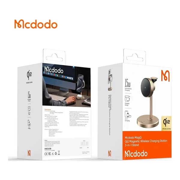 Mcdodo CH-2463 3in1 MagSafe Kablosuz Hızlı Şarj Aleti - Görsel 5