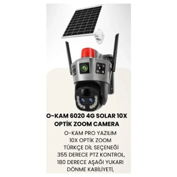 O-Kam 6020 Solar IP Güvenlik Kamerası - Görsel 3