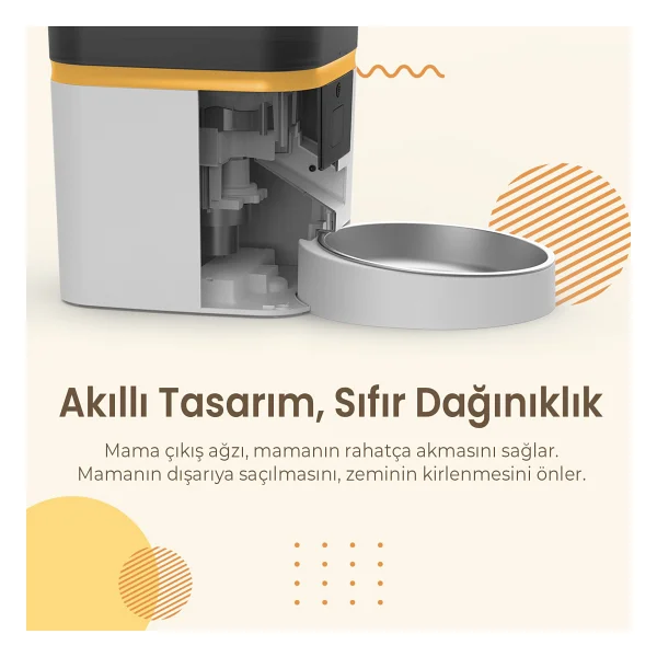 Haustier QQ003-V2 6 lt Akıllı Otomatik Mama Kabı - Görsel 6