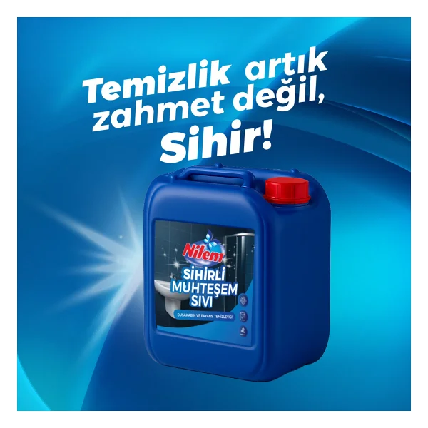 Nilem Sihirli Muhteşem Sıvı Duşakabin Ve Fayans Temizleyici 5 lt - Görsel 3