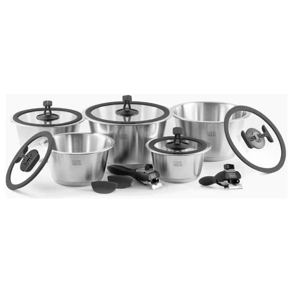 Leggno Cookvision 1058SET14 14 Parça Çelik Tencere Seti - Görsel 6