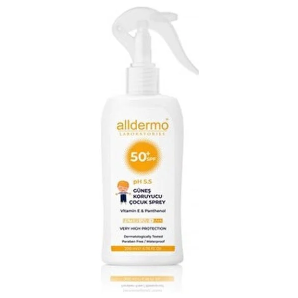Alldermo 200 ml 50 Faktör Çocuk Güneş Spreyi - Görsel 5