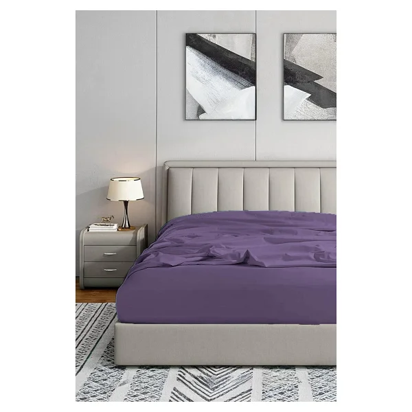 Soley Jersey %100 Pamuk Çift Kişilik 140 x 200 Lastikli Çarşaf - Pudra - 140x200 - Görsel 7