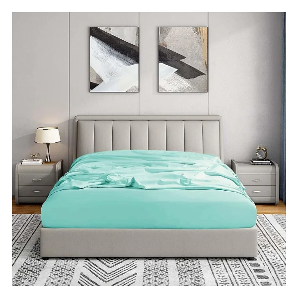 Soley Jersey %100 Pamuk Çift Kişilik 140 x 200 Lastikli Çarşaf - Pudra - 140x200 - Görsel 10