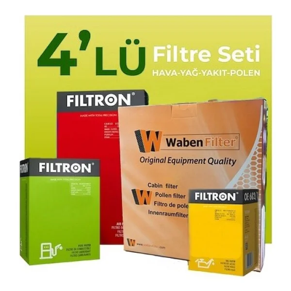Filtron Honda CR-V 2.2 Dizel Filtre Bakım Seti (2006-2011) 4 lü - Görsel 2