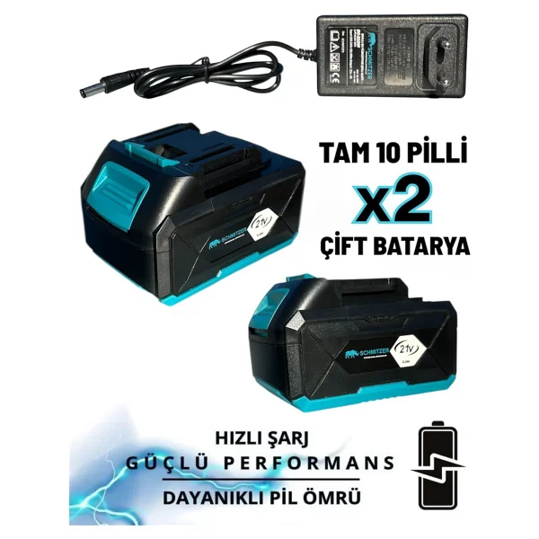 Schmıtzer 21V Brushless Motor Yüksek Basınçlı Şarjlı Oto Araba Yıkama Makinesi 3 Kademe Dijital Göstergeli - Görsel 4
