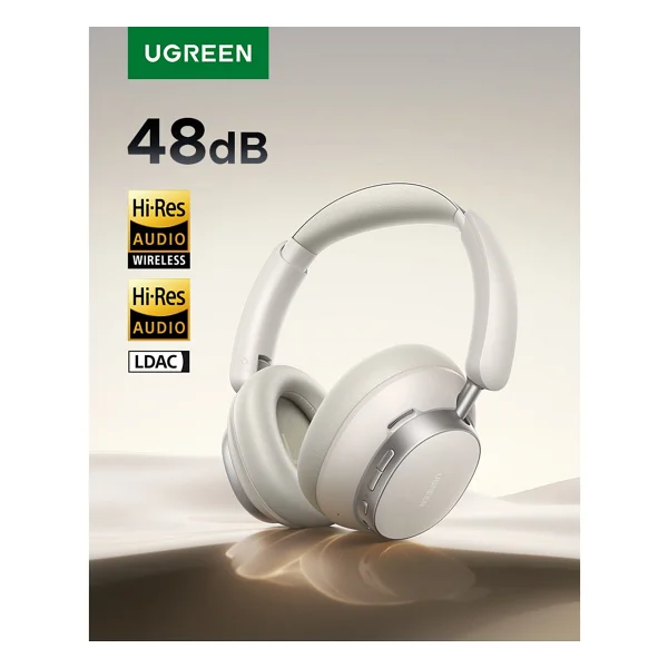 Ugreen Studio Pro HiTune Max 6 ANC Beyaz Kulak Üstü Bluetooth Kulaklık - Görsel 2