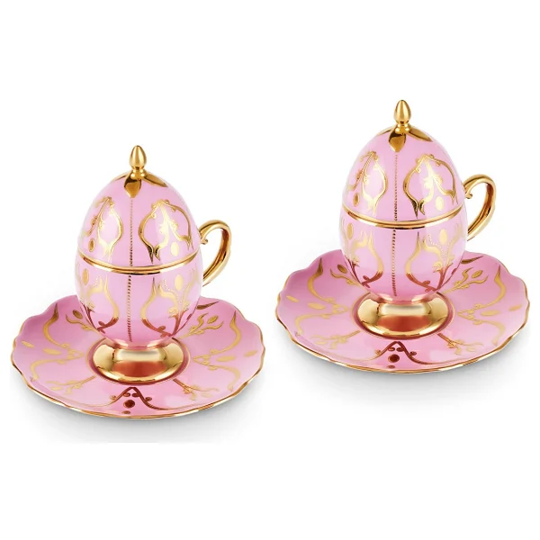 Karaca Faberge Egg Pembe 90 ml 2 Kişilik Kahve Fincanı - Görsel 4