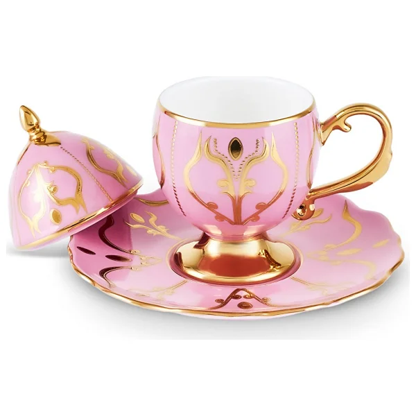 Karaca Faberge Egg Pembe 90 ml 2 Kişilik Kahve Fincanı - Görsel 6