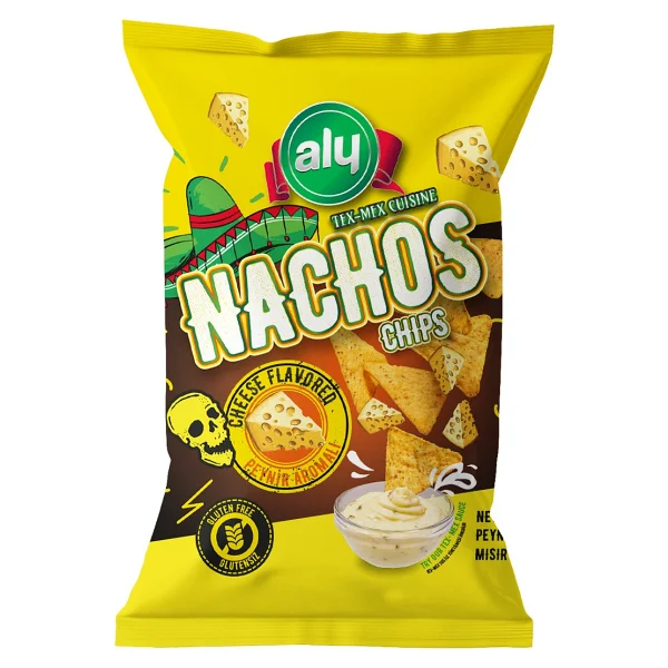 Aly Peynir Aromalı Glutensiz Nachos Cips 225 gr - Görsel 4