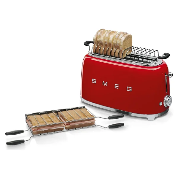 Smeg TSF02RDEU Kırmızı 2x4 Slot Ekmek Kızartma Makinesi - Görsel 4