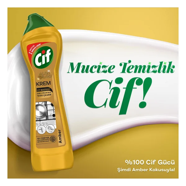 Cif Krem Altın Işıltısı 500 ml - Görsel 3