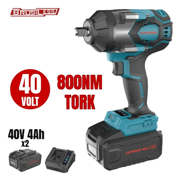 Catpower 4423 Kömürsüz Akülü Somun Sıkma 1/2'' Li-Ion 40V - Görsel 2
