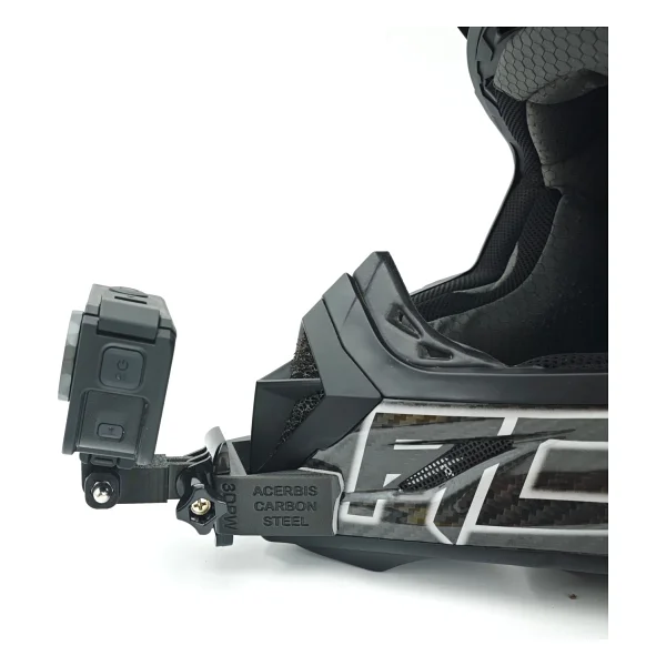 3D Part Works Acerbis Carbon Steel Kask Orjinal Chinmounts Aksiyon Kamera Chin Mount Çene Bağlantı Aparatı Seti - Görsel 2