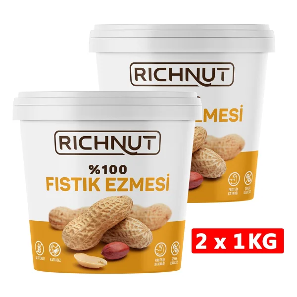 Deva Çiftliği Şekersiz Doğal Fıstık Ezmesi 1 kg 2'li - Görsel 6