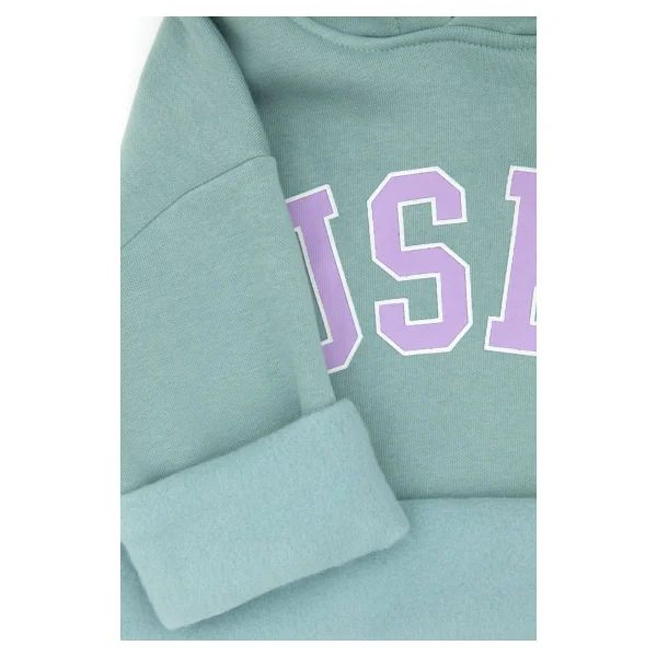 U.S. Polo Assn 50317890-VR090 Kapüşonlu Turkuaz Çocuk Sweatshirt - Görsel 3