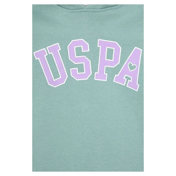 U.S. Polo Assn 50317890-VR090 Kapüşonlu Turkuaz Çocuk Sweatshirt - Görsel 4