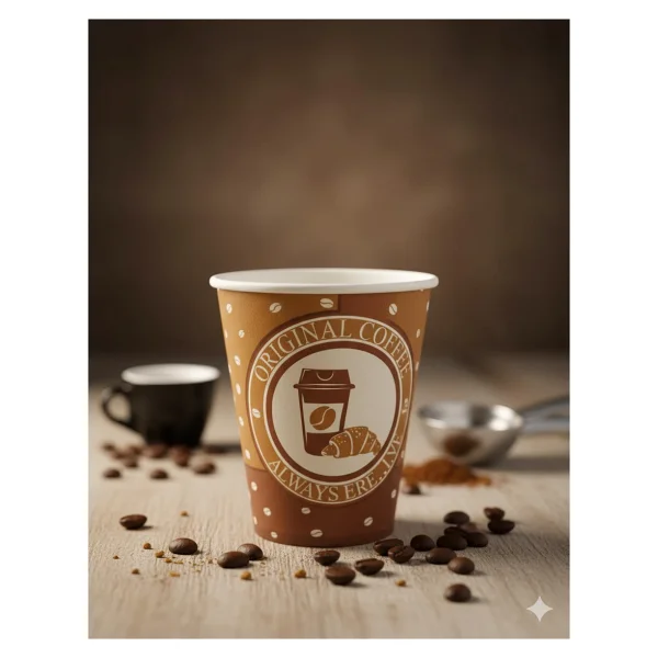 Kitap Cup 12 Oz Karton Bardak - Kahve Bardağı - 300 Adet - Görsel 4