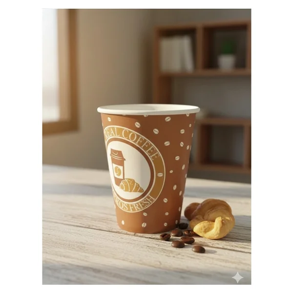 Kitap Cup 12 Oz Karton Bardak - Kahve Bardağı - 300 Adet - Görsel 2