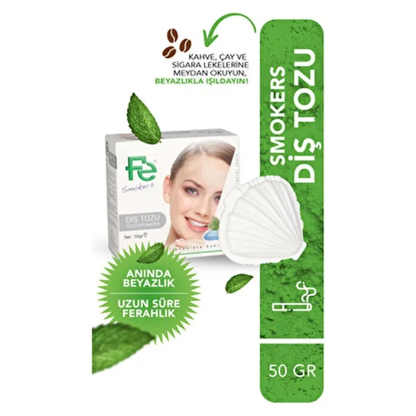 Fe Smokers Nane Aromalı Beyazlatıcı Diş Tozu 50 G - Görsel 5